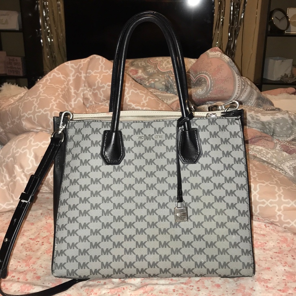 MK Black and Grey Bag